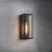 H13" 1-light Modern Black Outdoor Wall Sconce With Water Ripple Glass And Dusk To Dawn Sensor Open Bottom Exterior Waterproof Porch Light Fixture For Garage Patio