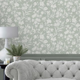 Laura Ashley Rye Midnight Seaspray Blue Removable Wallpaper