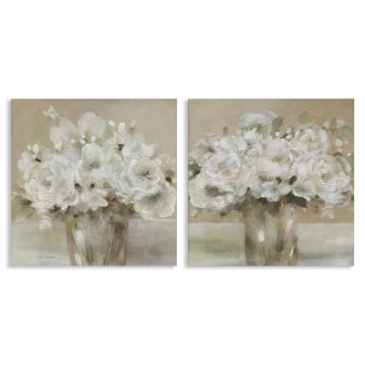 "Rose Bouquet", ensemble de 2 reproductions d'art sur toile, par Carol Robinson