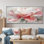 «Soft Blush Peony Symphony», art mural coquelicots pour le salon