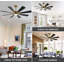 Ventilateur de plafond 60 po avec lumières DEL Delontae-1771125812