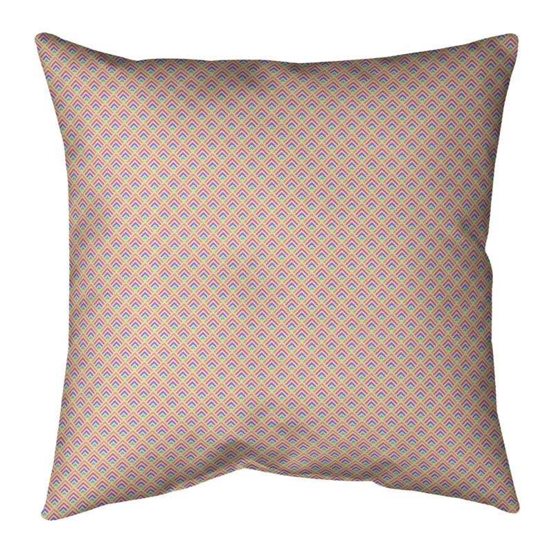 Katelyn Elizabeth Ombre Square, 18 po x 18 po, Polyester / Bourre en polyester, Jaune et orange