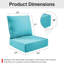 Ensemble de coussin de siège et de dossier en polyester résistant aux intempéries Deb-974621507-981643829-988359218