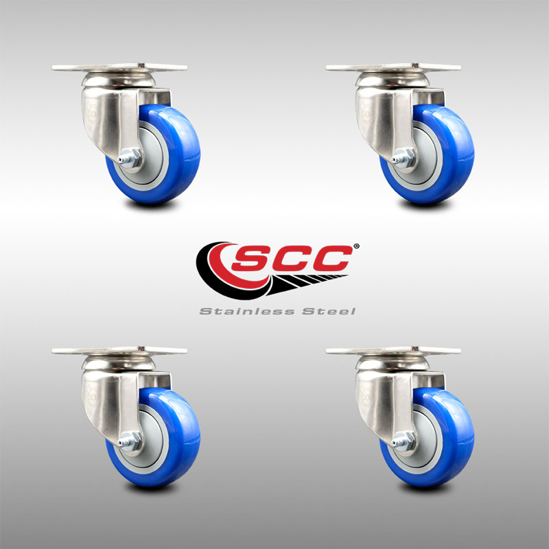 Polyurethane Caster, Blue