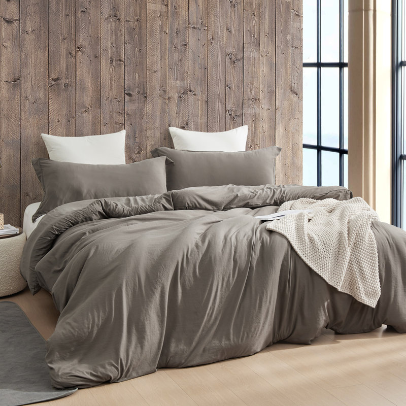 Ensemble d'édredon en duvet synthétique Ultra Cozy, Housse de couette très grand et insert + 2 très, Brun