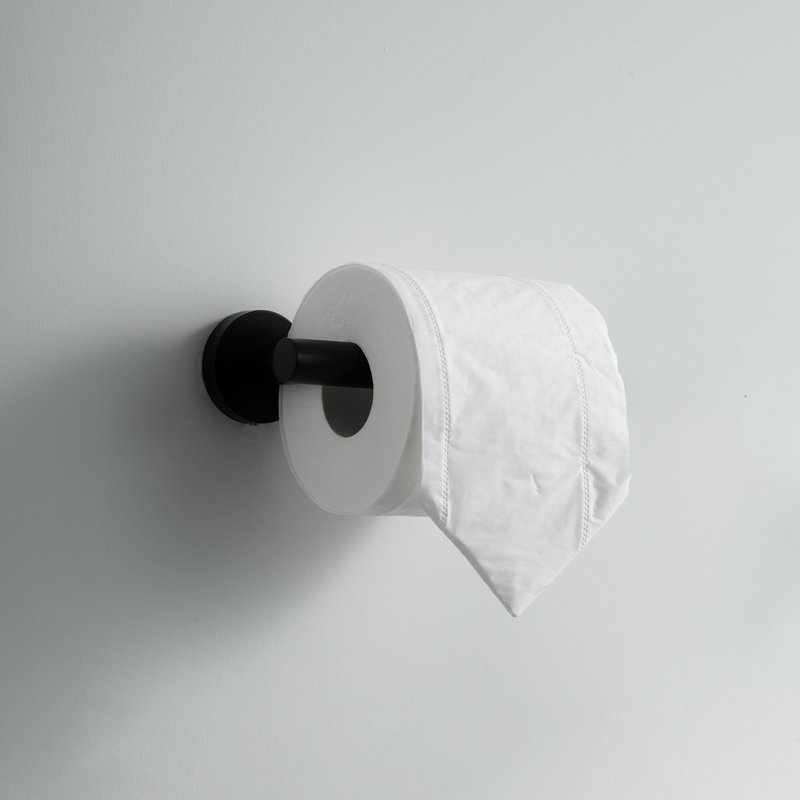 Porte-papier hygiénique mural, Noir mat