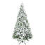 Grand sapin de Noël artificiel enneigé avec branches réalistes, vert