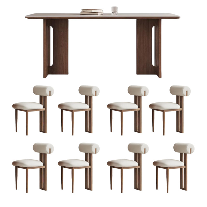 Ensemble de table et chaises de salle à manger de style rétro, H 29,52 po x L 78,74 po x l 31,49 po