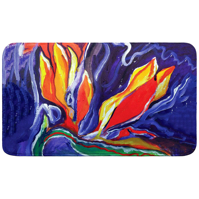 Purple Paradise Bath Mat, Single - 18" L x 30" W
