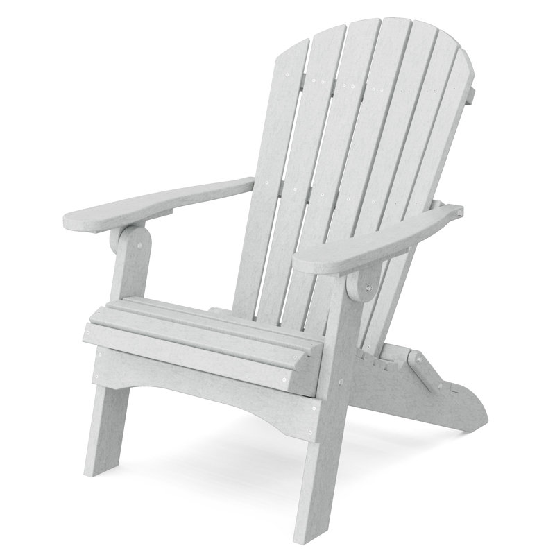 Heritage Folding Adirondack Chair, Light Gray