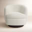 Fauteuil demi-tonneau pivotant rembourré Marcy-1458193523