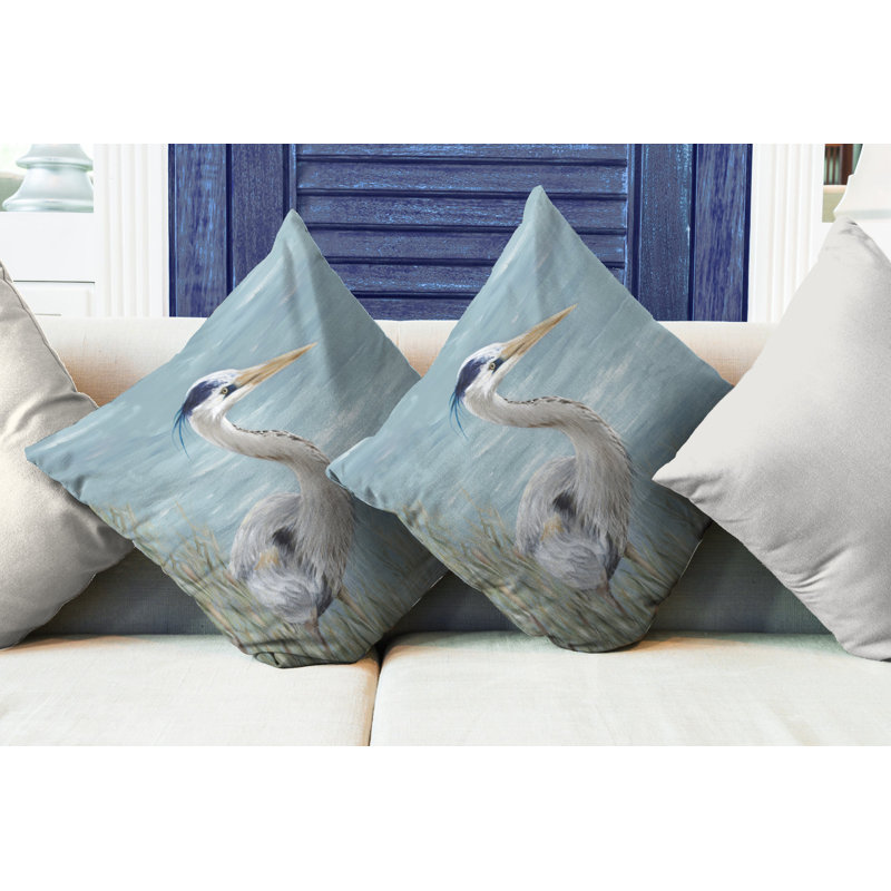 Coussin décoratif Laural Home Heron by the Bay