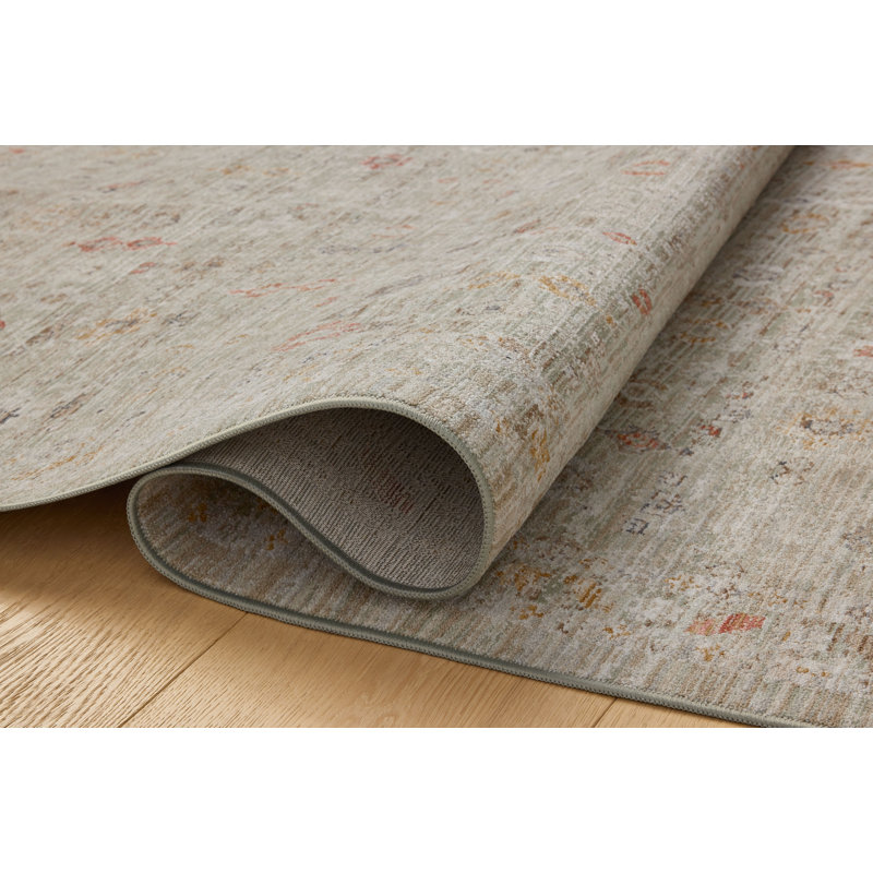 Spa Multi Hand-Knotted Synthetic Runner Rug 2'-7" x 10'-0"