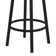 Deherrera Modern Swivel Counter or Bar Stool with Open Low Back and Footrest in Metal and Faux Leather