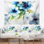 Tapisserie sans couture de fleurs bleues de l'été Floral-28485580