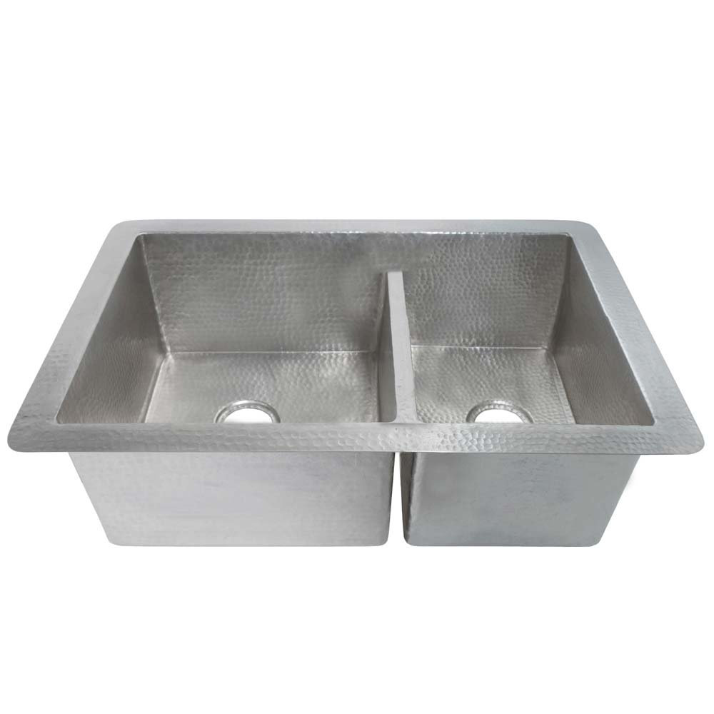 Cocina 33" L x 21" W Double Basin Undermount Kitchen Sink Native Trails 