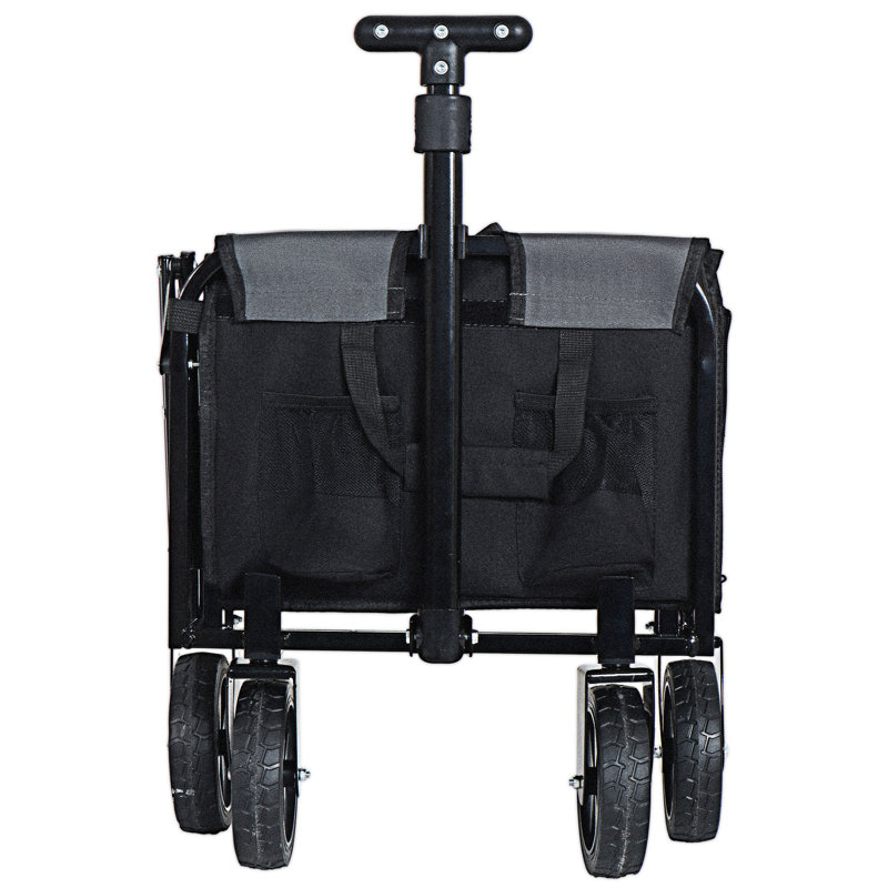 Convertible Folding Camping Wagon Cart, Black/Gray