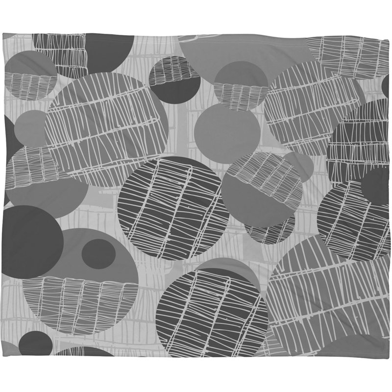 Jeté à texture geo, Petit, Gris texturé géométrique
