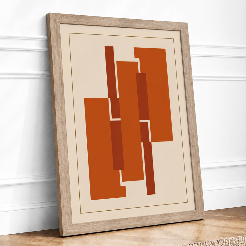 Stacked Earth Forms Geometric - Print, A1 - 84.1 x 59.4 cm, Oak