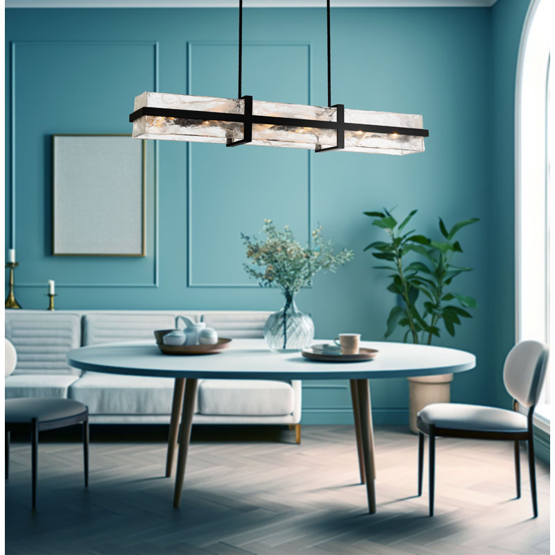 Minka Lavery Cloud Break - 60 Inch Wide 12 Light Island In Coal Finish, 8" H x 48" W x 8.25" D