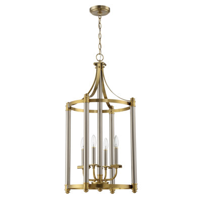 Luminaire suspendu cylindrique à 4 lumières