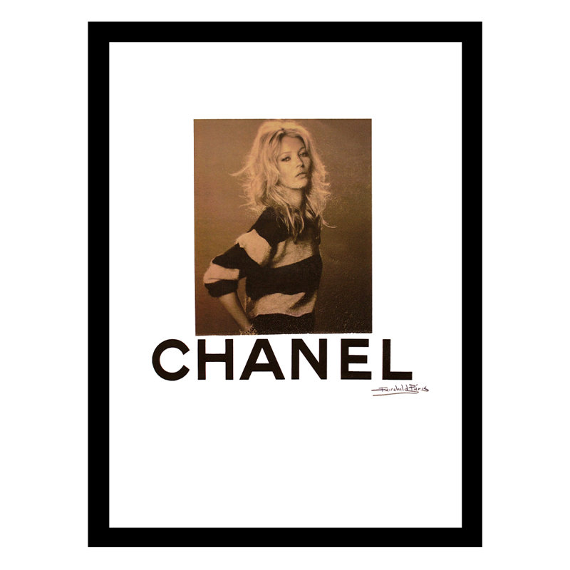 «Kate Moss Designer», reproduction encadrée