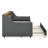 Twin size sofa bed with three LED lights, adjustable headboard with storage-556764584