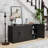 62"×31"×16" Wood Sideboard Cabinet with Adjustable Shelves-2010826291
