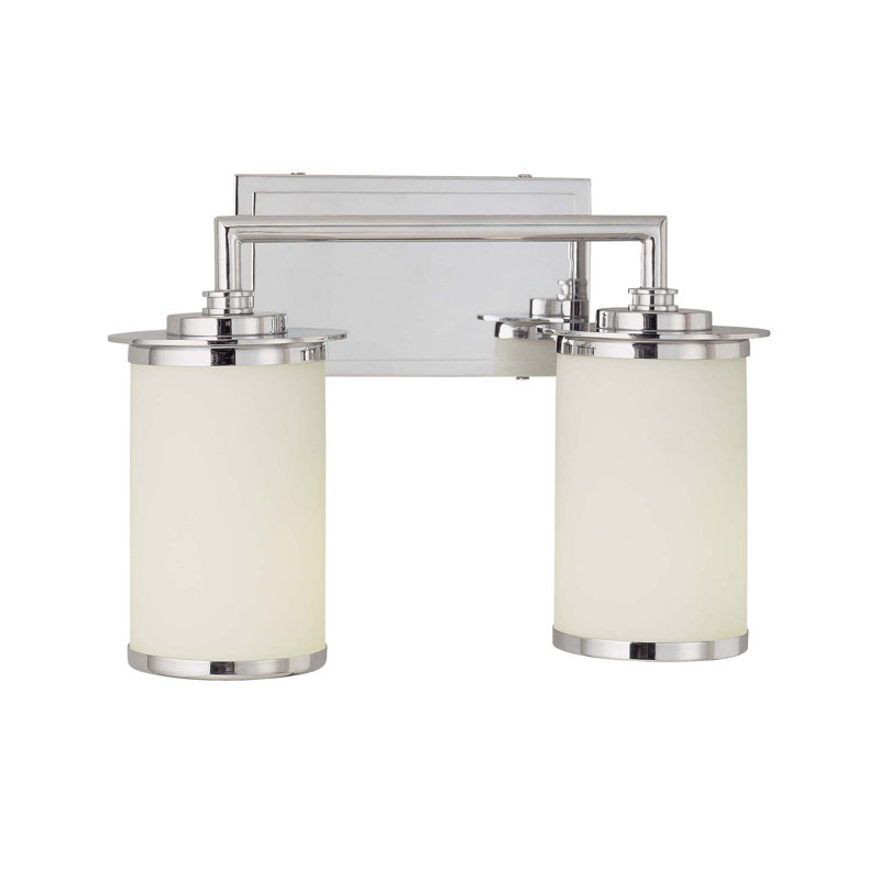 Luminaire de salle de bain Latitude Run Jarnagin Chrome avec opale blanche
