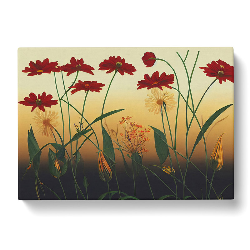 Delightful Wildflowers Floral - Wrapped Canvas, 35cm H x 50cm W x 3cm D