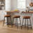 Swivel Upholstered Counter Stool with Metal Frame-118574630