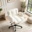Chaise de bureau pivotante en chenille moderne avec accoudoirs réglables-1907897641