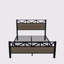 Structure de lit double, brun