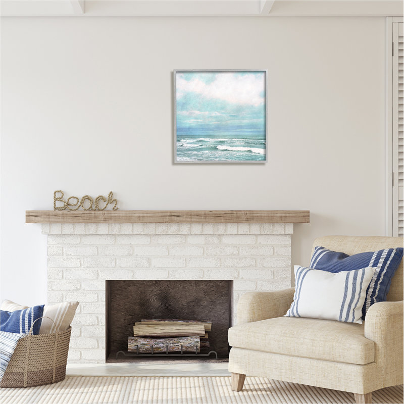 Az-963, «Beach Waves Horizon on Canvas» par Christine Zalewski, reproduction, H 24 po x l 24 po x P 1,5 po