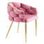 Fauteuil moderne en velours avec fauteuil d'appoint rose