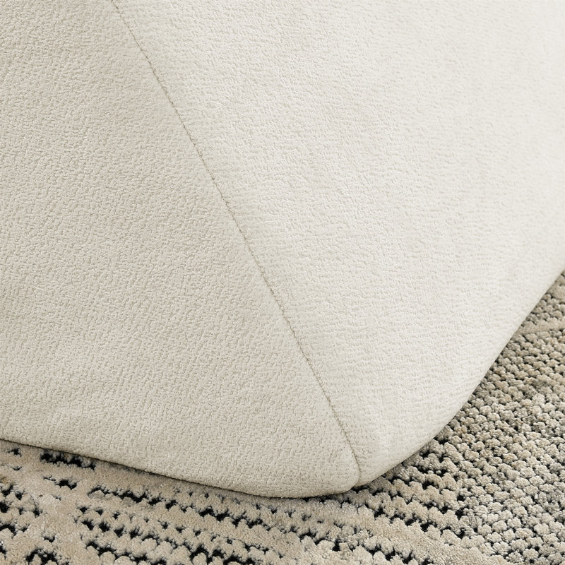 Chaise longue en chenille moderne sans assemblage, Chenille beige