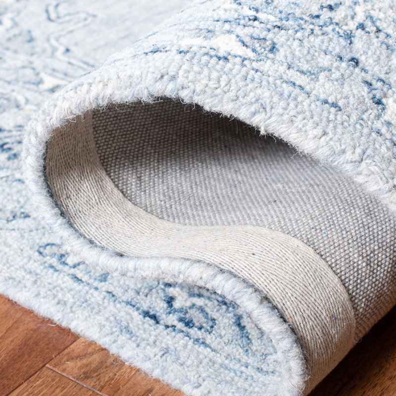Tapis oriental en laine et coton touffeté à la main Daggett, Rond 7 pi