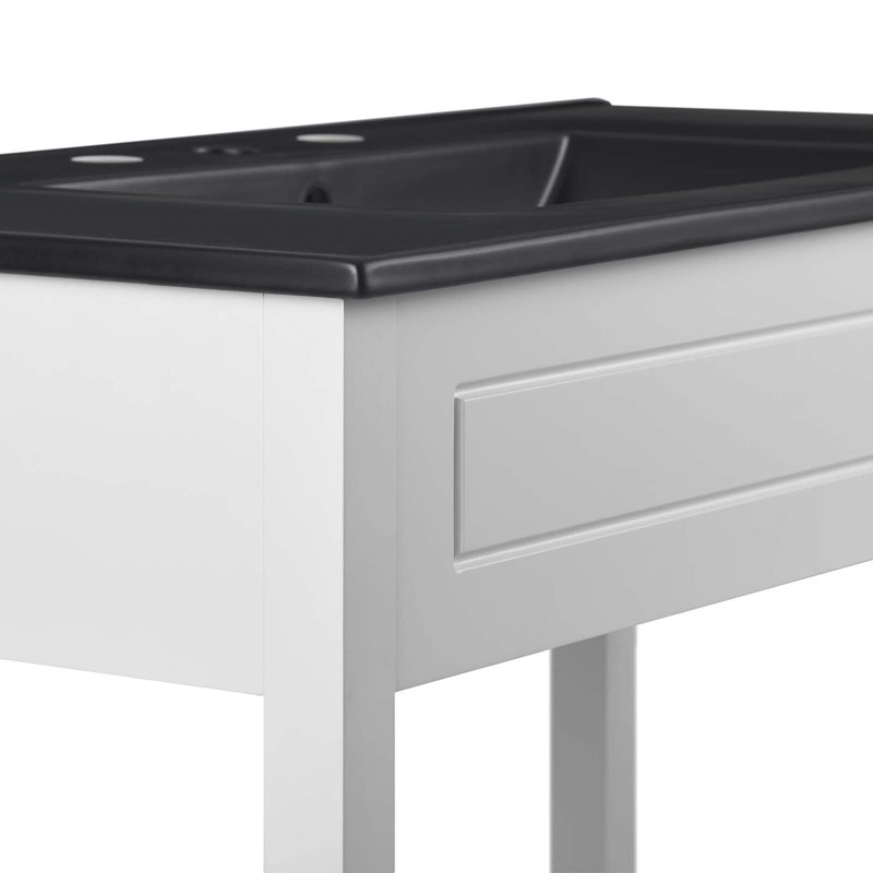 Meuble-lavabo 36 po Modway Altura, Noir, Blanc