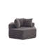 Chaise longue simple modulaire hexagonale de 54 pouces avec trois coussins-2021375703
