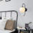 Stylish Wall Lamp, Black & Cream, 15 x 10.6 inches | Metal Body, Glass Cap, Metal Base Plate | Height: 14.2 inches, Base Plate: 4.7 inches | E14 Socket, Max 15W | Perfect for Bohemian, Industrial & Scandinavian Decor-207400639-183274594