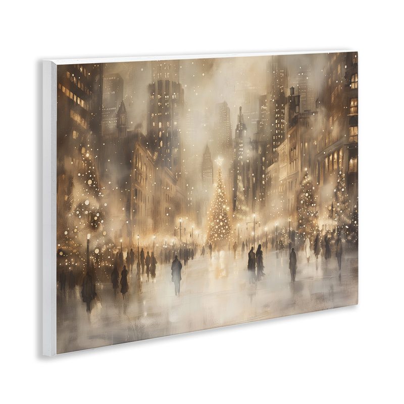 Plaque murale de Noël à New York, design par Arlington Prints