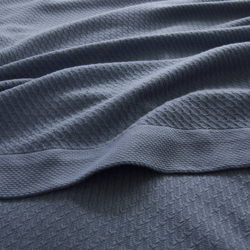Couverture pour lit double 100% coton égyptien, Lit simple, Bleu