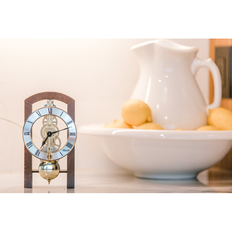 Patterson Solid Wood Mechanical Clock, Brown