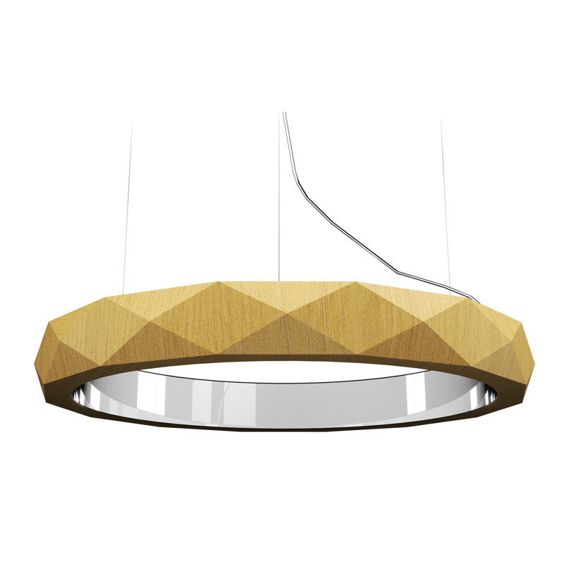 1 - Light LED Pendant, 4.72" H x 23.62" W x 23.62" D, Organic Gold