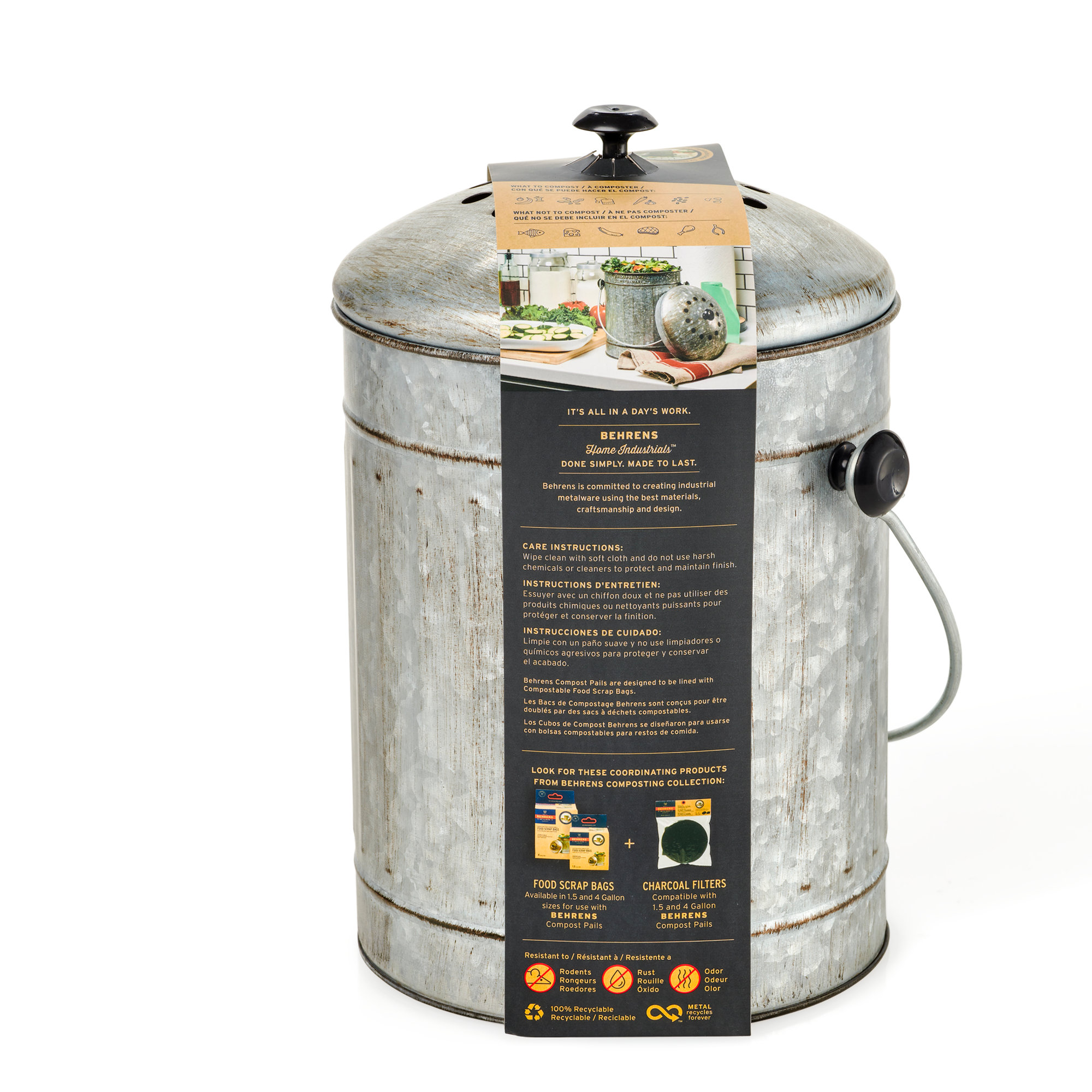 Behrens Compost Pail, 1.5 Gallon & Reviews Wayfair