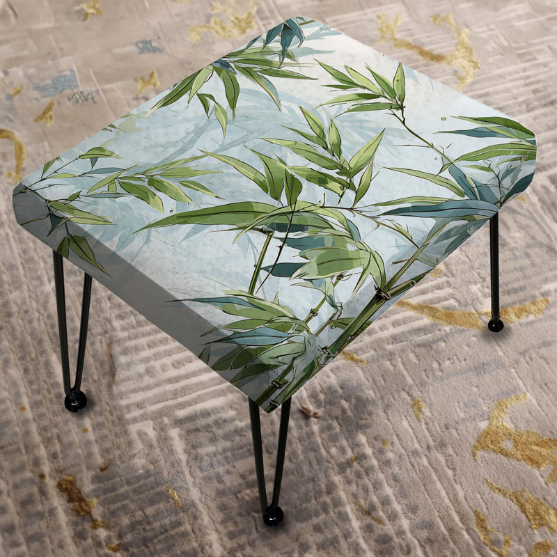 Tropical Zen Bamboo III - Tropical Rectangle Ottoman