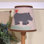 Abat-jour empire en coton brun / gris Akins