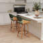 Tabouret de comptoir Modern Farmhouse - repose-pieds pivotant à 360 ° et anneau - Structure en bois massif - Tabouret réglable en hauteur de 26 po pour îlot de cuisine-1121871097
