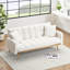 Lit beige de 69 pouces, idéal pour les petits espaces, conversion à trois vitesses, accoudoirs confortables et chambres à coucher réglables, pour éponger les coussins