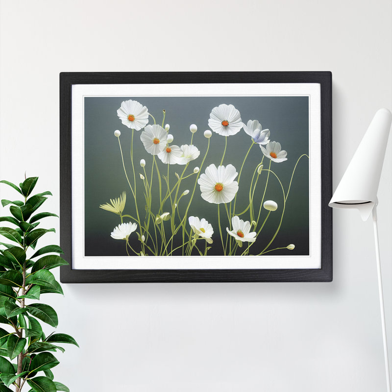 Pretty Wildflowers Floral - Framed Print, Black, 34cm H x 46cm W x 2cm D